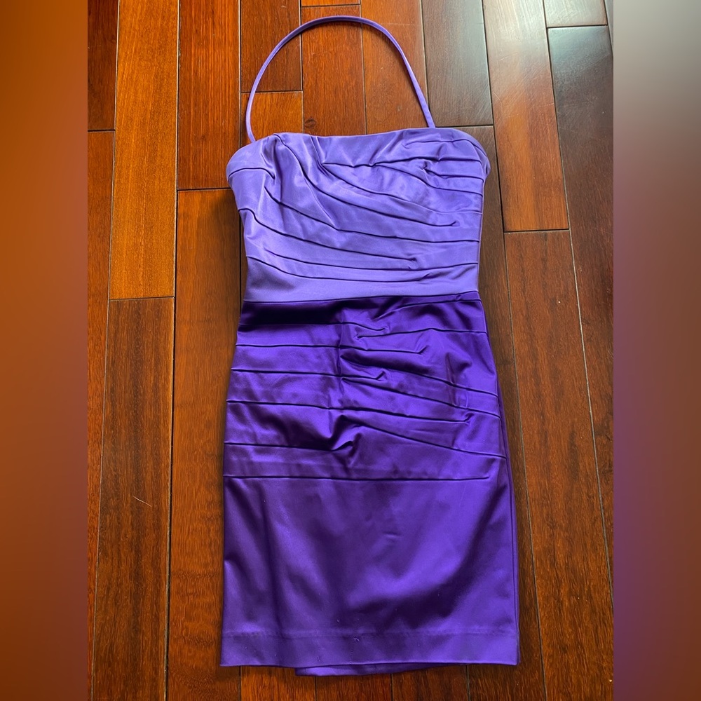 Bebe Purple Two Toned Mini Dress
